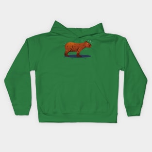 Capybara Painting Hand Drawn Kids Hoodie